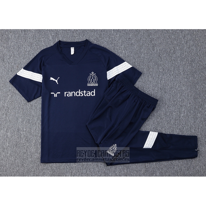 Chandal del Olympique Marsella Manga Corta 2022-2023 Azul